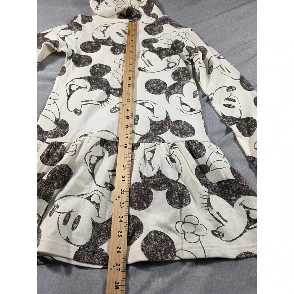 NWOT Disney Mikey Minnie Mouse Girls Youth‎ 9/10 Long Sleeve Terry Hooded Dress